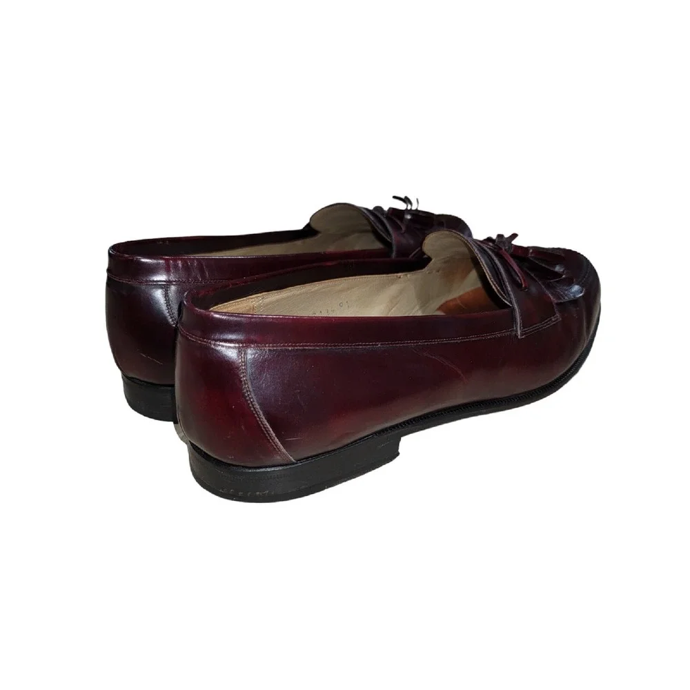 Mezlan Santander Tassel Loafers Men's 9.5W Oxblood Leather Moc Toe Dress Shoes